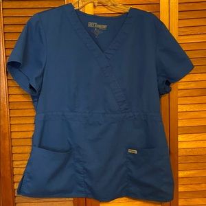 Uniform top, blue, XL